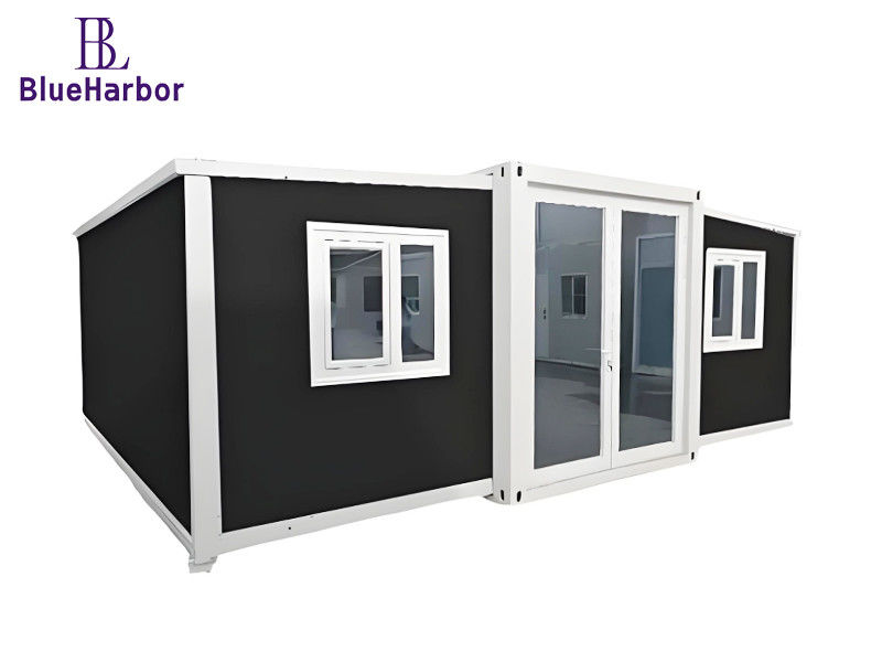 20ft/40ft Expandable Prefab House with Rock Wool Sandwich Panel Roof and Solar Power System