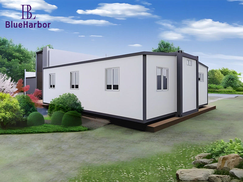 20ft/40ft Expandable Prefab House with Rock Wool Sandwich Panel Roof and Solar Power System