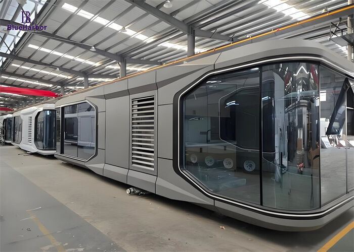 Low Environmental Impact Space Capsule House with Smart Home Integration and Customized Layout for Tourism and Office Use