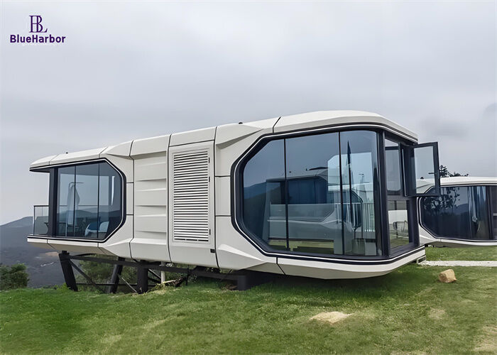 Wi-Fi And Smart Home Integration Space Capsule House With Air Vents And Aluminum Alloy Panel Modular Living Unit