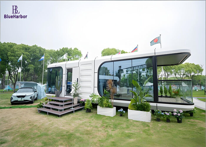 Wi-Fi And Smart Home Integration Space Capsule House With Air Vents And Aluminum Alloy Panel Modular Living Unit