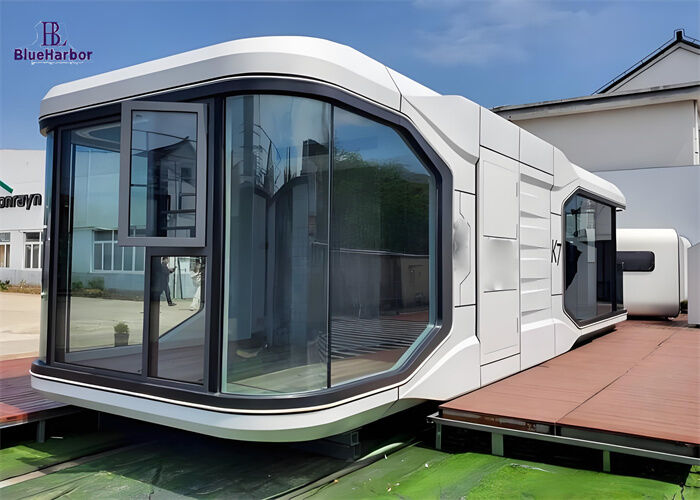 Space Capsule House with Integrated Wi-Fi And Smart Home Connectivity Featuring Fluorocarbon Aviation Aluminum Alloy Shell and Customizable Layout